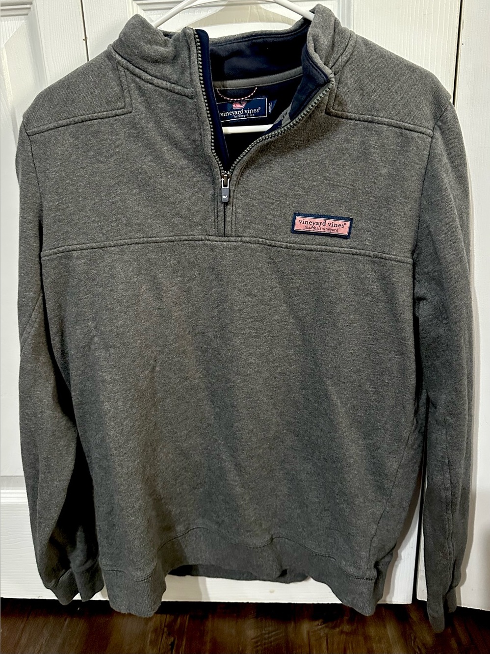 Vineyard Vines Men's Size Small Charcoal Gray Shep Shirt Quarter Zip Pullover